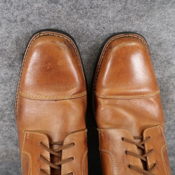 Sandro Moscoloni Shoes Mens 11 Oxford Cap Toe Classic Leather Dress Formal Brown - Picture 7 of 14